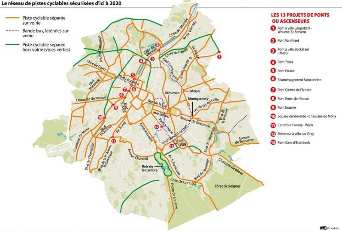 خريطة بروكسل الدراجة