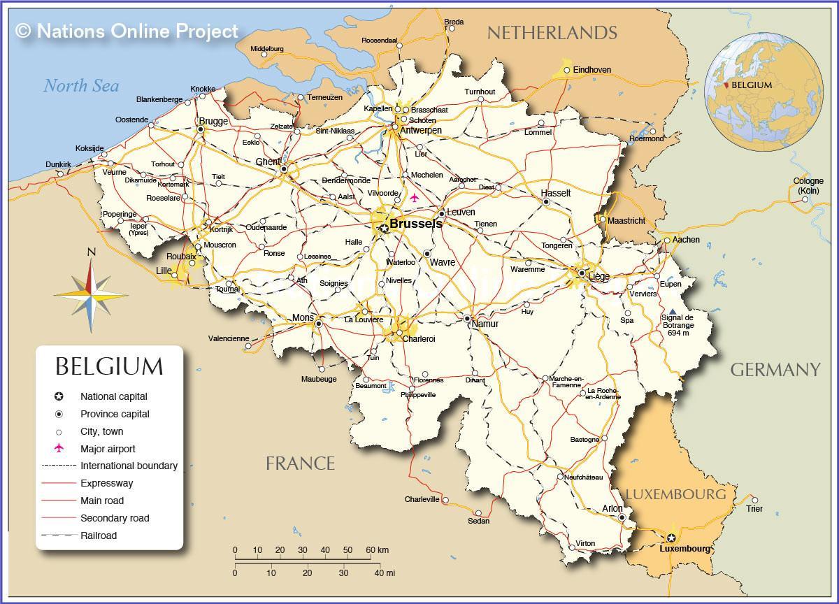 خريطة بروكسل البلد