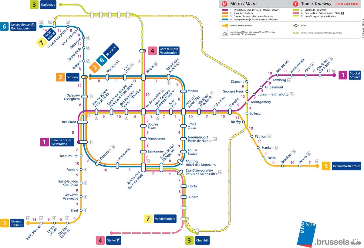 خريطة مترو Bruxelles
