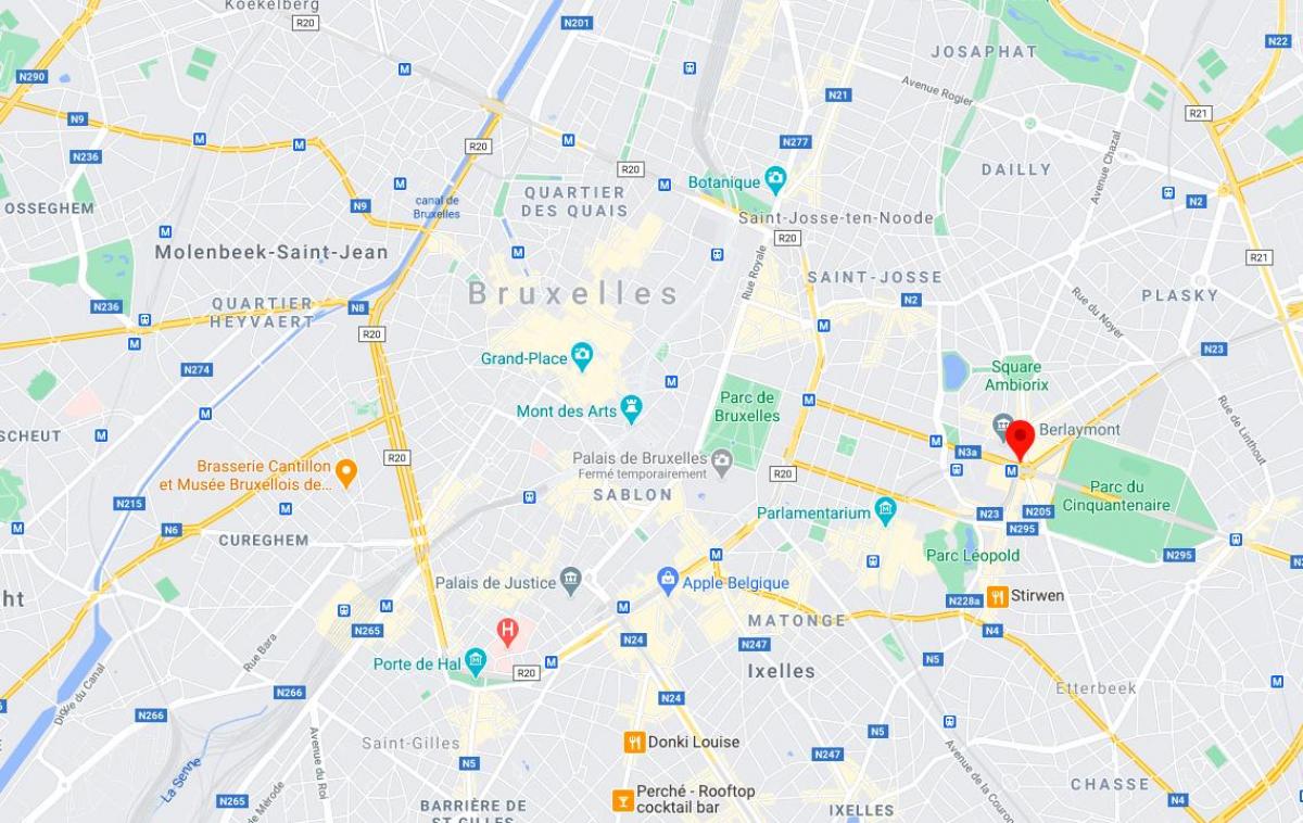 خريطة المكان بروكسل شومان