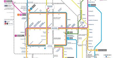 خريطة محطات القطار في بروكسل