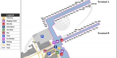 خريطة مطار بروكسل البوابة